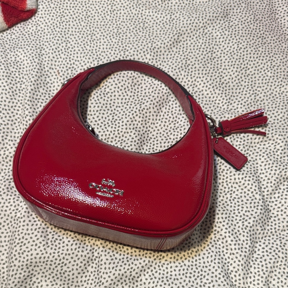 Coach Cherry Red Leather Shoulder Bag
